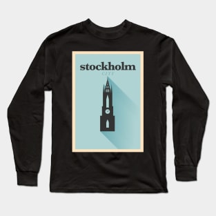 Stockholm Poster Design Long Sleeve T-Shirt